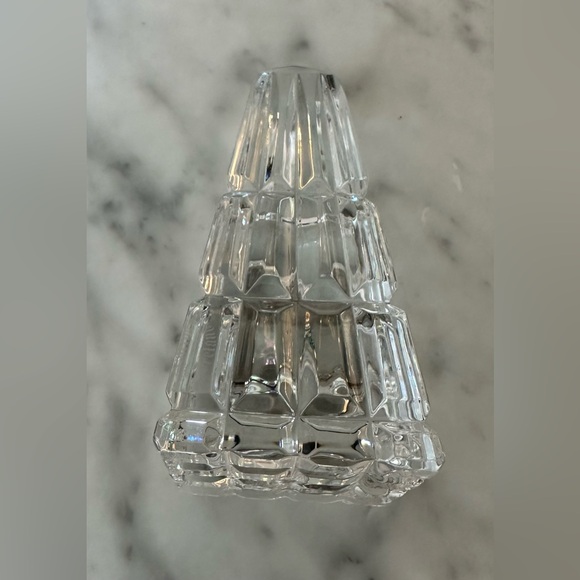 Waterford Cut Crystal Obelisk Pyramid Desk Clock - VINTAGE - Picture 7 of 15